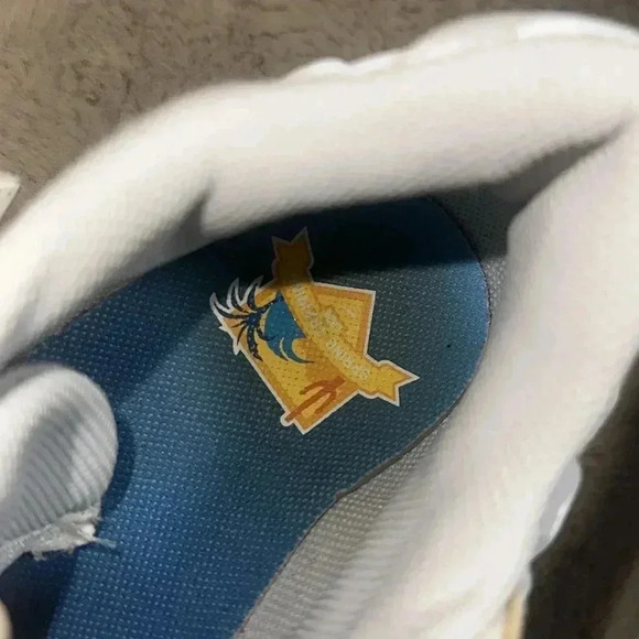 BNWOB Mens Nike Force Zoom Trout 6 Turf Shoes Size White AT3463-103 AS-IS - Picture 10 of 12